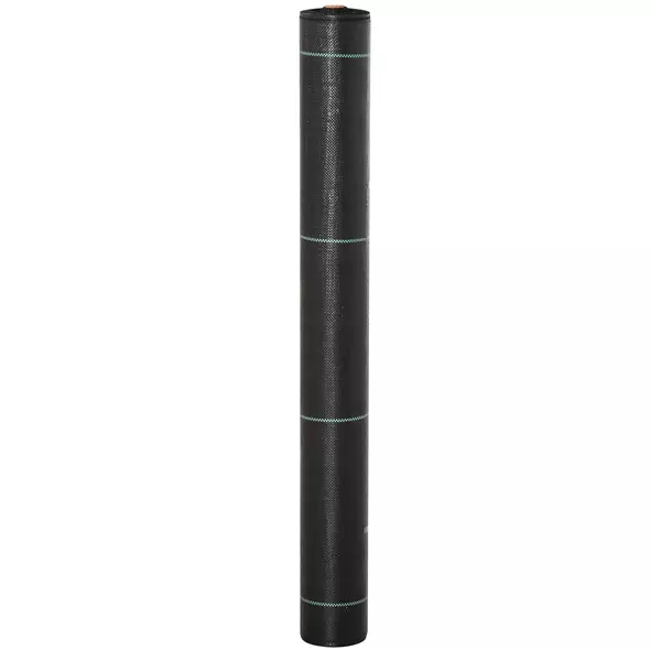 Outsunny 1m x 50m Weed Control Membrane, Heavy Duty Weed Control Barrier Fabric, 90gsm Ground Cover for Patios, Garden, Flower beds, Landscaping - 8