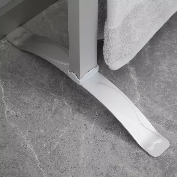 HOMCOM Electric Towel Warmer, 6 Bar Aluminum Heated Towel Rail, Wall Mounted & Free Standing Towel Drying Rack for Bathroom, Plug-in, Silver - 8