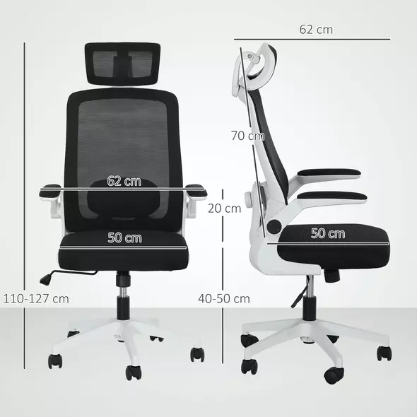 HOMCOM Multi-Adjust Office Chair - Black - 3