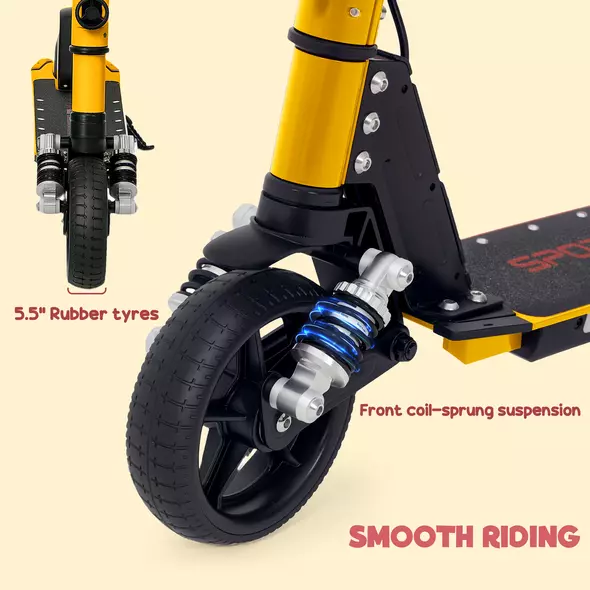 SPORTNOW Folding Electric Scooter for Kids, with Dual Brakes, Front Suspension, LED Colourful Lights - 7