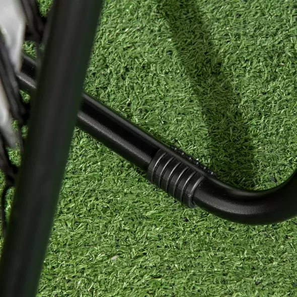 Outsunny Garden Recliner Chairs Set of 2, Outdoor Foldable Zero Gravity Chairs Set w/ Footstool and Detachable Headrest, Grey - 9