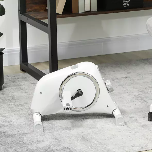 SPORTNOW Pedal Exerciser with Eight Level Magnetic Resistance, with Eight-Level Magnetic Resistance, White - 9