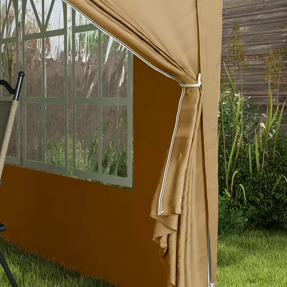 Outsunny 3 x 3(m) Pop Up Gazebo - Khaki - 9