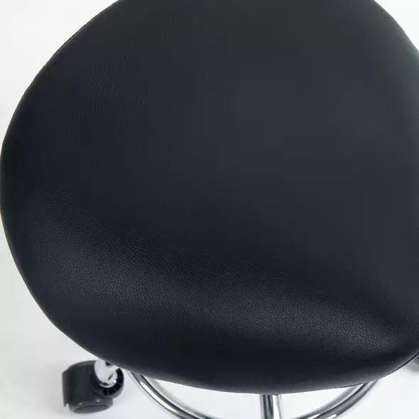 HOMCOM Salon Saddle Stool, Rolling Saddle Chair for Massage, Spa, Clinic, Beauty, Hairdressing and Tattoo, Black - 8