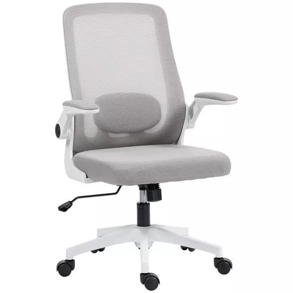 HOMCOM Mesh Back Adjustable Office Chair - Grey - 1