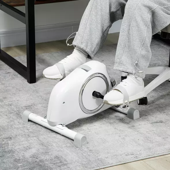 SPORTNOW Pedal Exerciser with Eight Level Magnetic Resistance, with Eight-Level Magnetic Resistance, White - 2