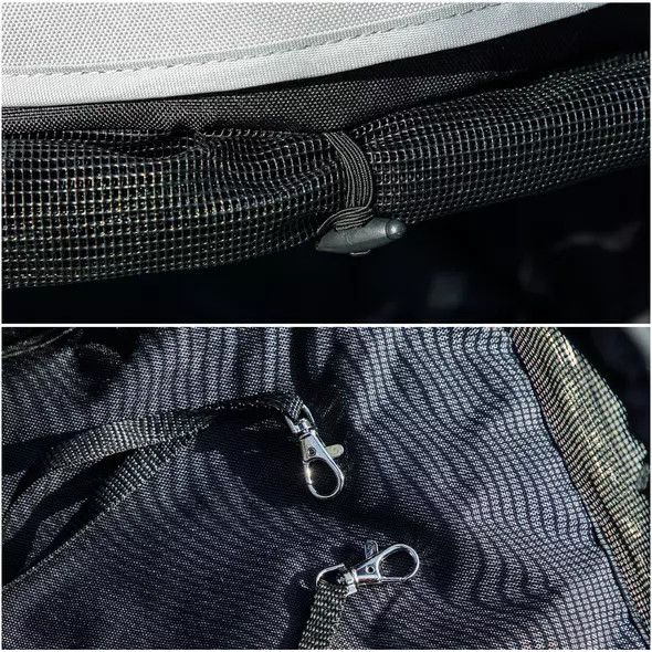 PawHut Foldable Dog Stroller, Lightweight Dog Pram w/ Shoulder Strap, Storage Bag, Cup Holder, Dark Green - 9