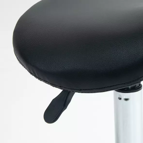 HOMCOM Salon Saddle Stool, Rolling Saddle Chair for Massage, Spa, Clinic, Beauty, Hairdressing and Tattoo, Black - 9