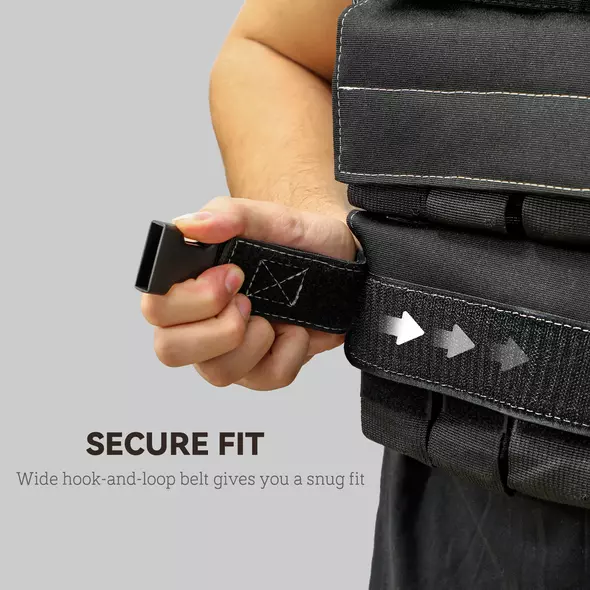 SPORTNOW 15KG Adjustable Weighted Vest, Running Weight Vest, with 30 Metal Weights, Reflective Strips, for Running, Exercise - 5