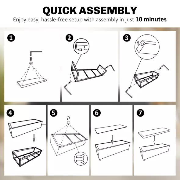 HOMCOM 84L Corduroy Storage Ottoman - Grey - 7