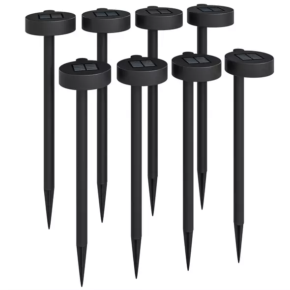 Outsunny Solar Lights Outdoor Garden Stake 8 Pack Pathway Lighting, Solar Stake Lights with Auto On/Off LED, IP44 Waterproof Plastic Outdoor Garden Lighting for Path, Patio and Landscape - 1