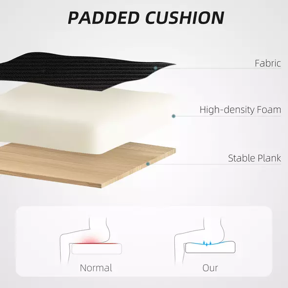 HOMCOM Mesh Back Adjustable Office Chair - Black - 7