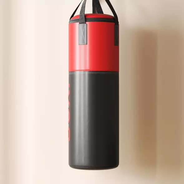 SPORTNOW Unfilled Punching Bag Set with Boxing Bag Bracket, Boxing Gloves, Hand Wraps and 360° Swivel Hook - 8