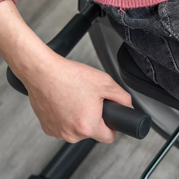 HOMCOM Recumbent Exercise Bike Recovery Exerciser, 8-Level Magnetic Resistance Stationary Bike with Pad Holder, LCD Monitor, for Indoor Cardio Workout, Black - 8