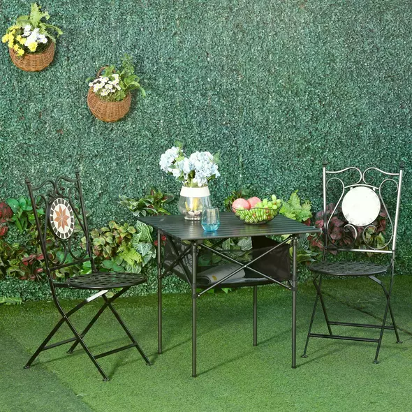 Outsunny Outdoor Folding Camping Table W/ Storage Bag, Portable for Garden Beach Picnic - 4