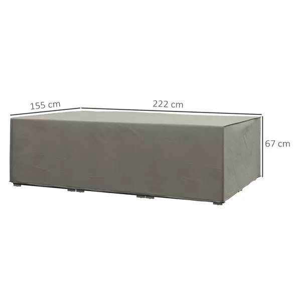 Outsunny 155 x 222cm Waterproof Furniture Cover - Grey - 3