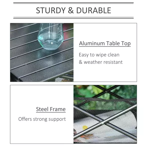 Outsunny Outdoor Folding Camping Table W/ Storage Bag, Portable for Garden Beach Picnic - 7