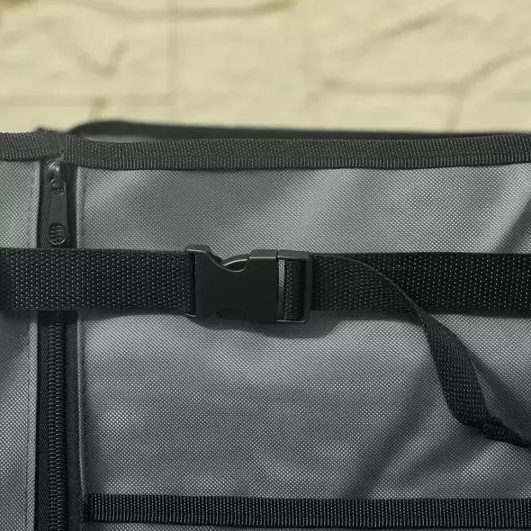 Outsunny Festival Trolley on Wheels, 150L Folding Camping Trolley Cart with Openable Sides, Adjustable Handle and Brakes for Shopping Beach Garden Fishing, Grey - 9