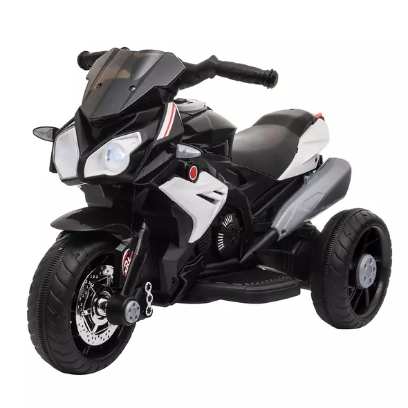 HOMCOM Kids Electric Motorcycle Ride-On Toy, with Three Wheels, Music, Horn, Lights - 1