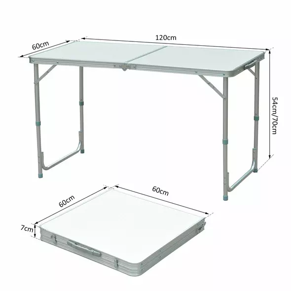 Outsunny Portable Aluminum Foldable Table - 3