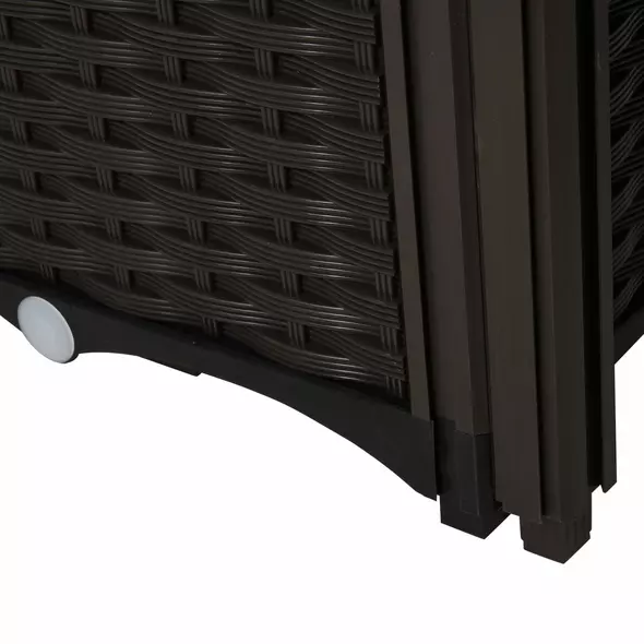 Outsunny Set of 4 26L Garden Raised Bed Elevated Patio Flower Plant Planter Box PP Vegetables Planting Container, Brown - 9