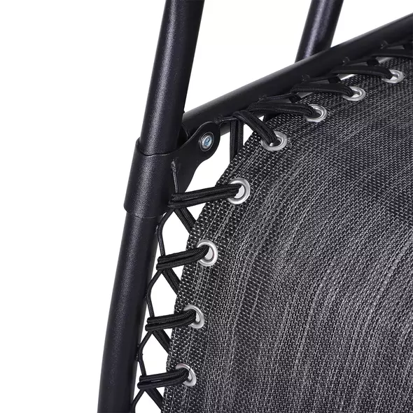 Outsunny 3pcs Folding Zero Gravity Chairs Sun Lounger Table Set w/ Cup Holders Reclining Garden Yard Pool, Light Grey - 9