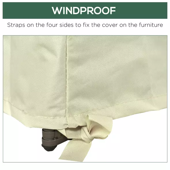 Outsunny 600D Oxford Cloth Furniture Cover Single Chair Garden Patio Outdoor Protector Waterproof 68x87x44-77cm - 6