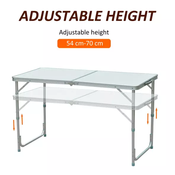 Outsunny Portable Aluminum Foldable Table - 4