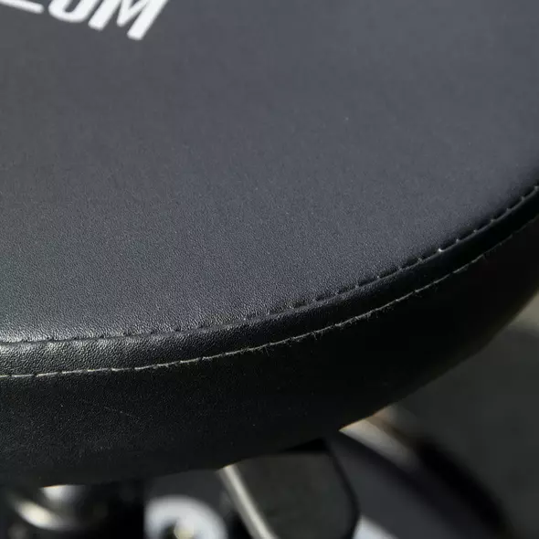 HOMCOM Rolling Mechanical Stool, Pneumatic Adjustable Workshop Stool with Tool Tray, Wheels - Black - 7