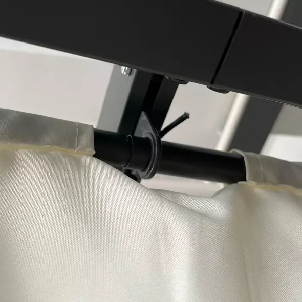 Outsunny 4 x 3(m) Aluminium Pergola with Retractable Roof, Garden Gazebo Canopy Shelter for Outdoor, Patio, Cream White - 9