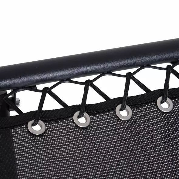 Outsunny Folding Zero Gravity Chairs, 3 Pieces Adjustable Sun Lounger and Table Set with Cup Holder and Headrest, Patio Bistro Set with Reclining Garden Chairs for Outdoor, Black - 8