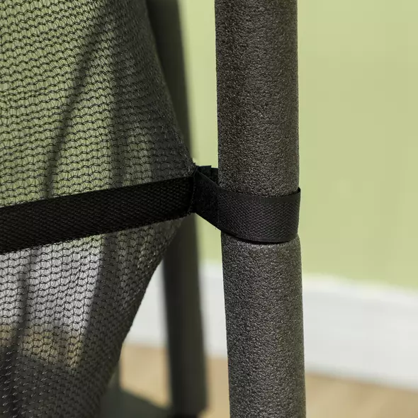 HOMCOM 4.6FT/55" Kids Trampoline with Enclosure Net, Outdoor Indoor Use, for Ages 3-10 Years, Black - 9