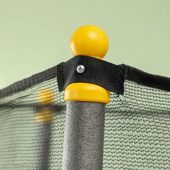 HOMCOM 4.6FT/55" Kids Trampoline with Enclosure Net, Outdoor Indoor Use, for Ages 3-10 Years, Black - 8