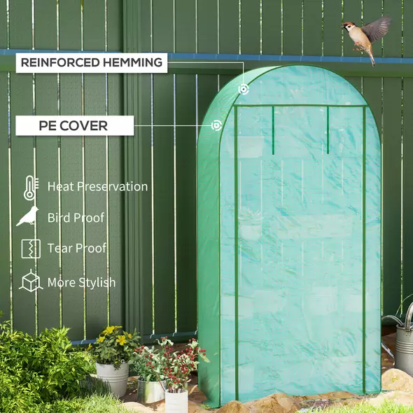 Outsunny Four Shelf Mini Greenhouse - Green - 4
