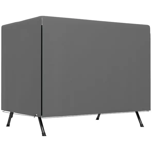 Outsunny Patio 3 Seater Swing Chair Bench Cover Outdoor Garden Furniture Rain Protection Cover Protector Waterproof Anti-UV, 215L x 155W x 150Hcm, Dark Grey - 1