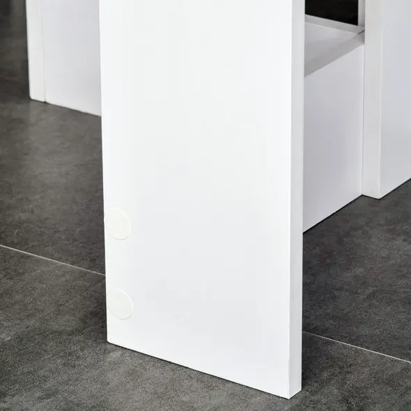 HOMCOM Space-saving Drop Leaf Table, Folding Dining Table for Small Space, Kitchen, Dining Room, White - 8