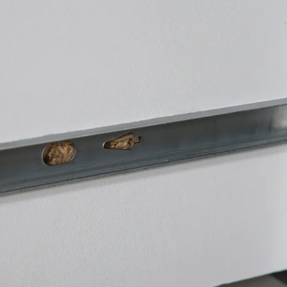 HOMCOM Bedside Cabinet with 2 Drawer Storage Unit, Unique Shape Bedroom Table Nightstand with Metal Base, for Living Room, Study Room, Dorm - 8