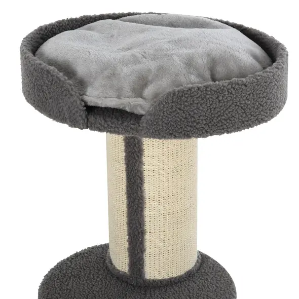 PawHut 91cm Cat Tree, Cat Tower with Scratching Post, Bed, Perch, Removable Cushion for Indoor Kittens, Grey - 7