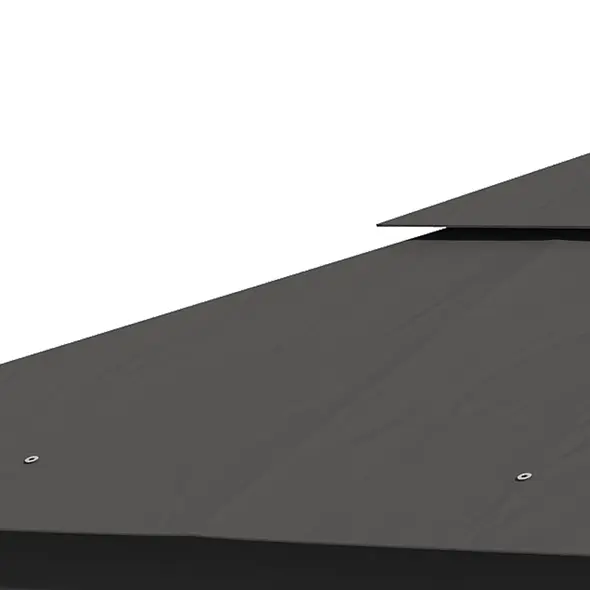 Outsunny 3 x 3(m) Steel Frame Double Roof Garden Gazebo - Grey - 7