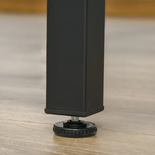 HOMCOM 120x60cm Bar Table Set, Breakfast Table with 2 Stools, 3-Piece Counter Height Dining Table & Chairs for Kitchen, Living Room, Rustic Brown - 7