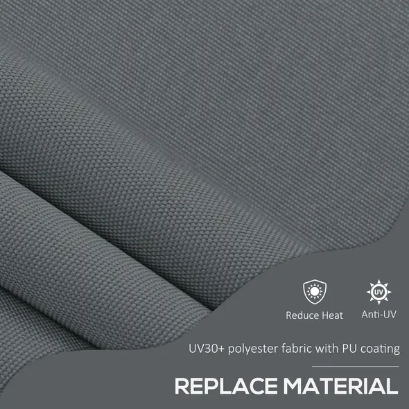 Outsunny 2 x 1.2m Manual Retractable Awning - Grey - 5