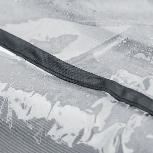 PawHut 4 Wheel Pet Stroller with Rain Cover for Medium and Large Dogs - Black - 8