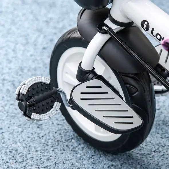 HOMCOM Metal Frame 6 in 1 Baby Push Tricycle with Parent Handle for 1-5 Years Old, Pink - 8