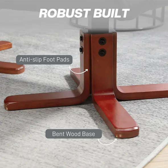 HOMCOM Faux Leather Manual Recliner and Footstool Set - Black - 6