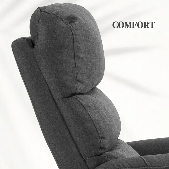HOMCOM Electric Riser Recline Armchair, with Footrest - Dark Grey - 6