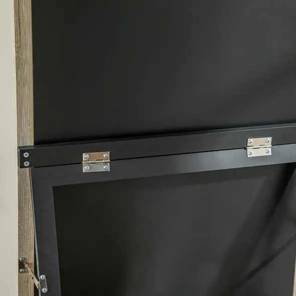 HOMCOM 162.6 cm Two-Tone Full Length Mirror - White/Oak-Tone - 8