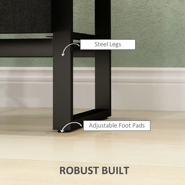 HOMCOM Industrial-Natural Bedside Table - Brown - 5