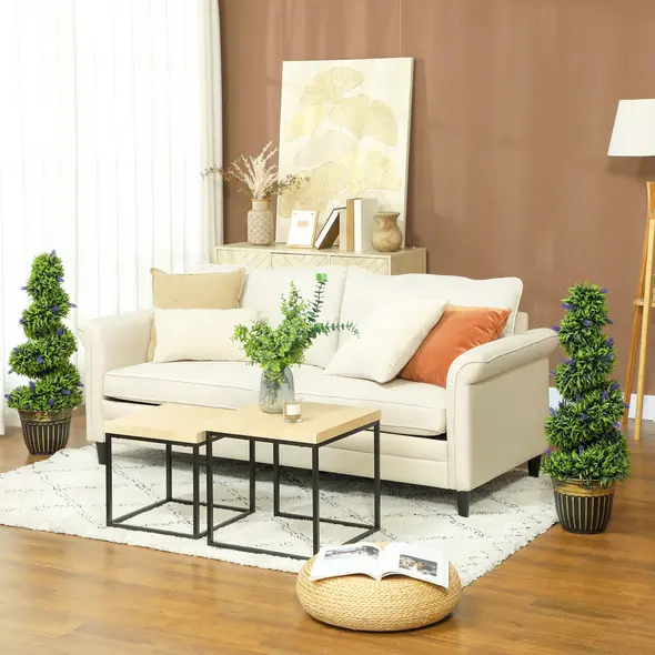 HOMCOM Set of Two 90cm Artificial Lavender Trees - 6