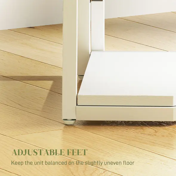 HOMCOM Five-Tier Corner Shelf - White - 6