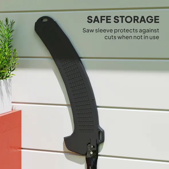 Outsunny Manual Pole Saw, 1.8-2.9 m Extendable Tree Pruner, Tree Lopper Long Reach Telescopic with Extendable Handle & 40 cm Saw for Tree Trimming - 6